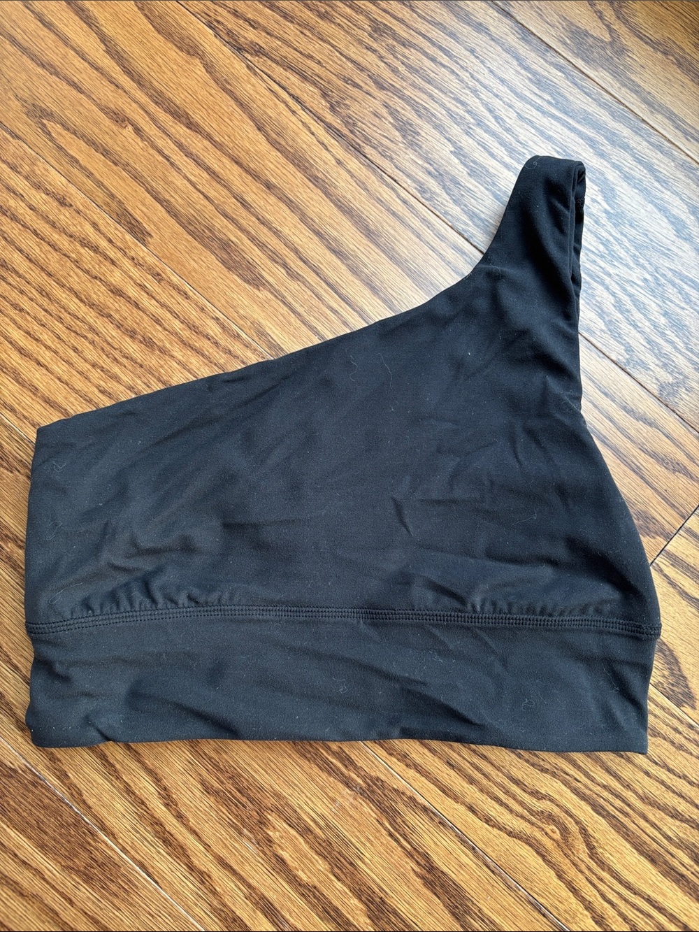 Black One-Shoulder Women's Top